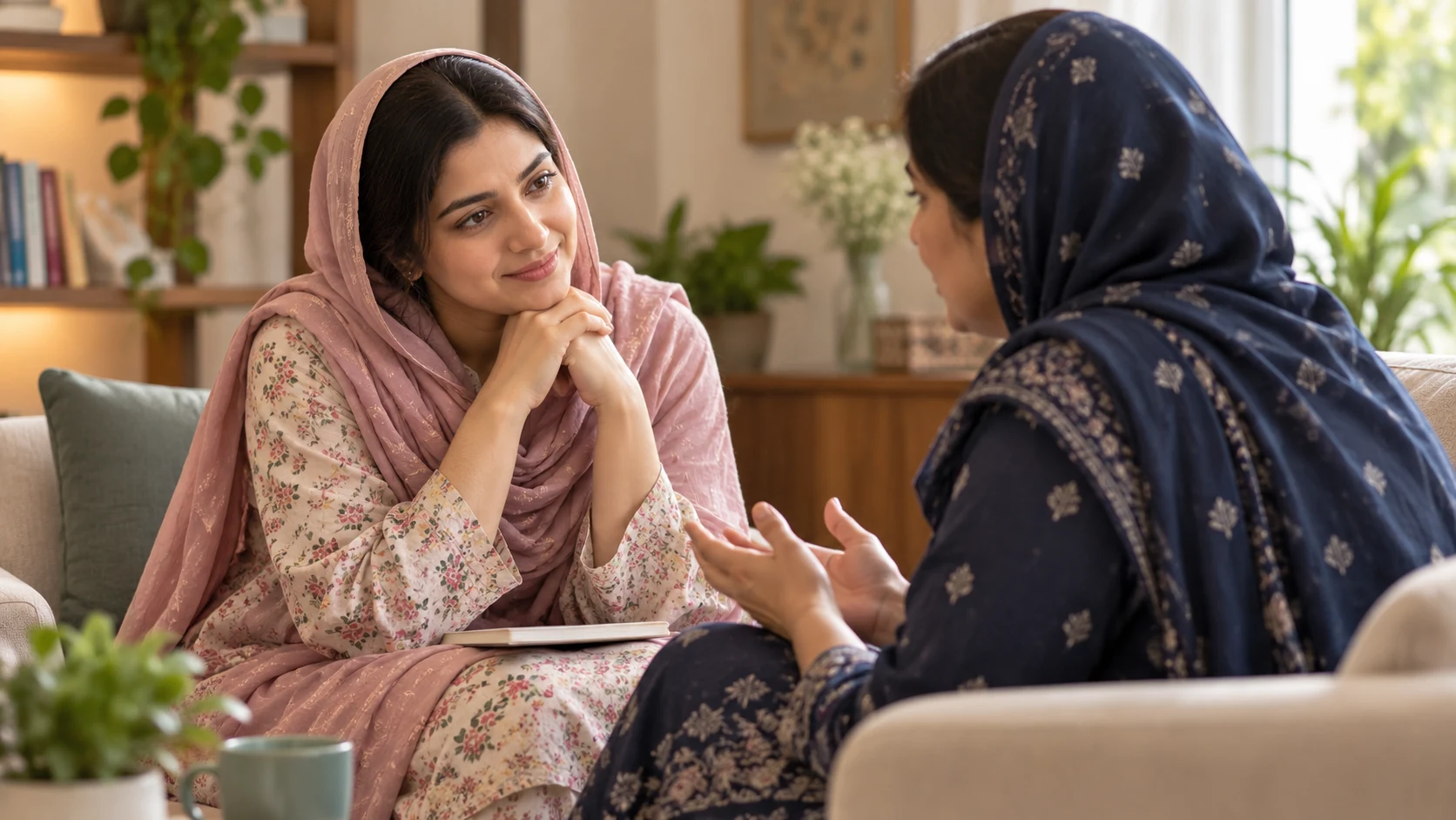Illustrative Pakistani woman in modest everyday clothing